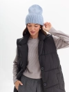 Вязаная шапка с отворотом