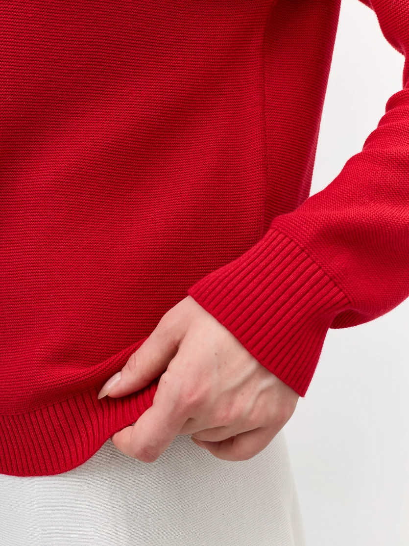 Джемпер с воротником стойкой