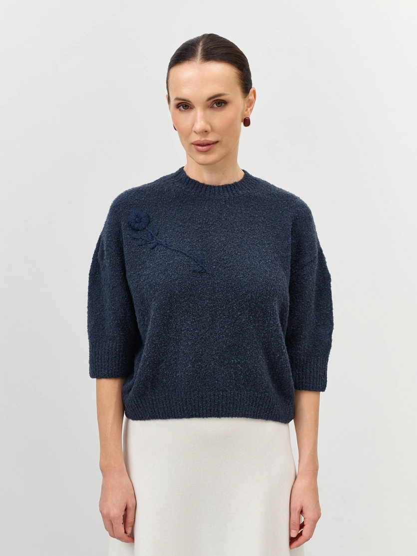 Джемпер из пряжи с эффектом букле