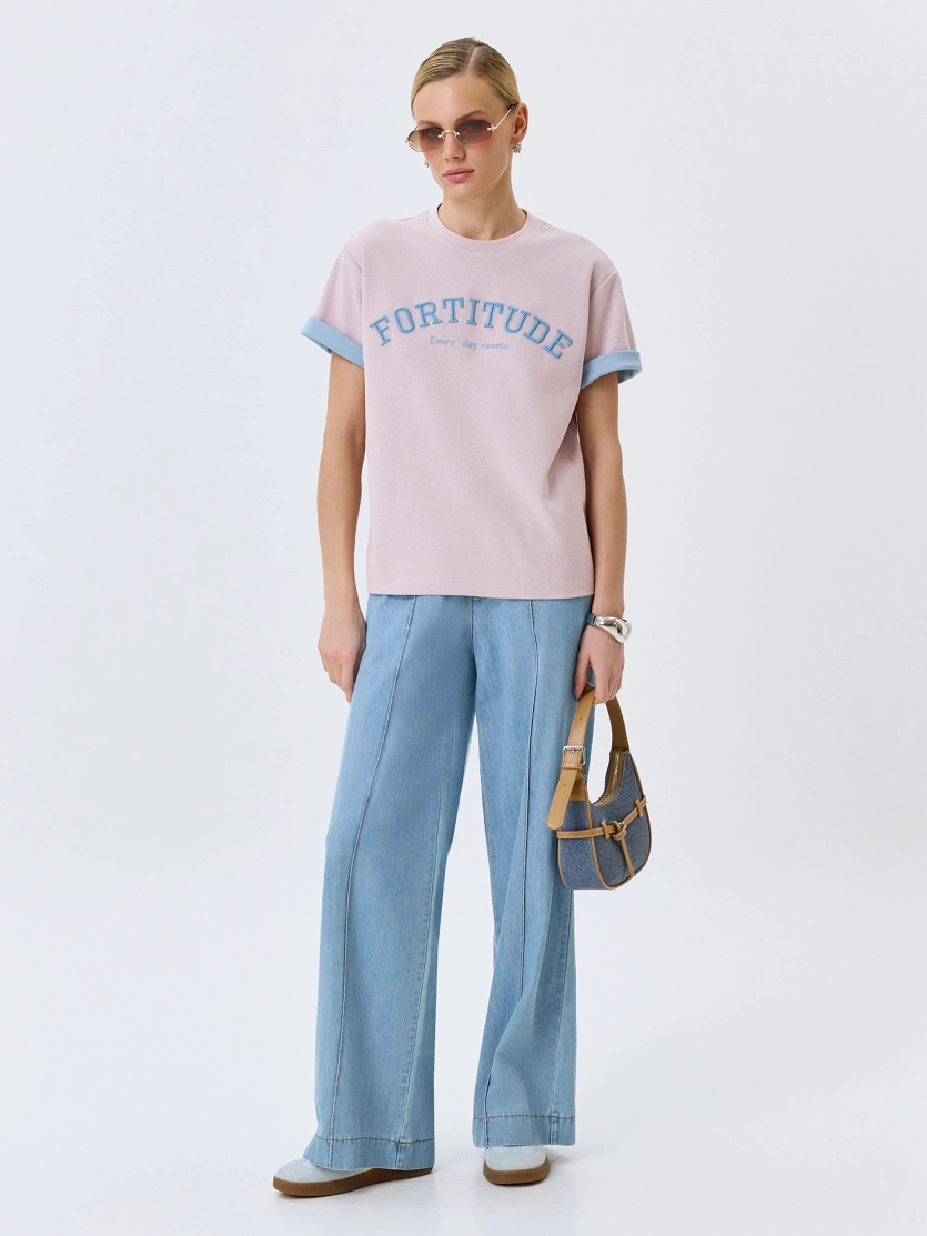 Тонкие хлопковые джинсы