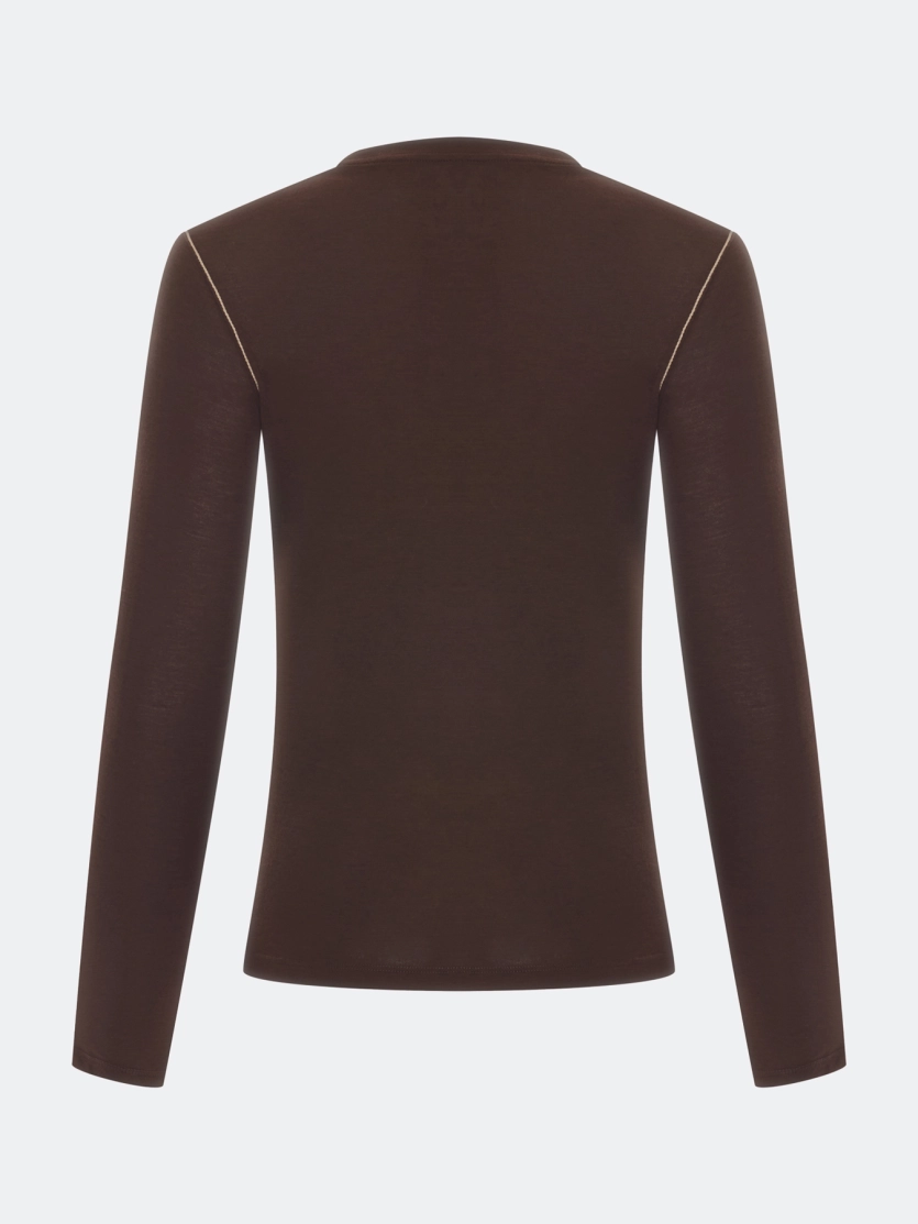 Тонкий лонгслив из модала