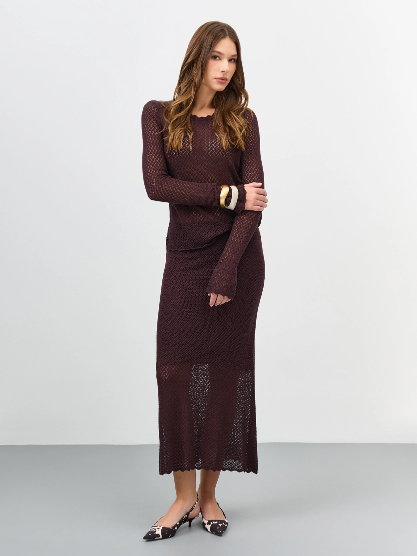 Ажурная юбка-макси