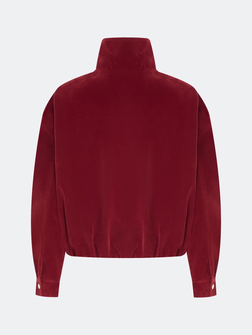 Oversize бомбер из искусственной замши