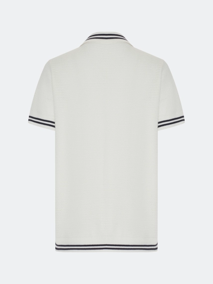 Поло ажурной вязки