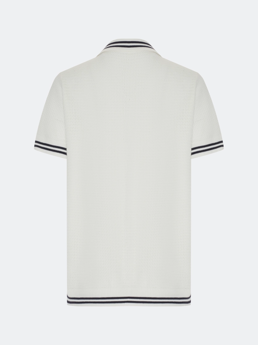 Поло ажурной вязки