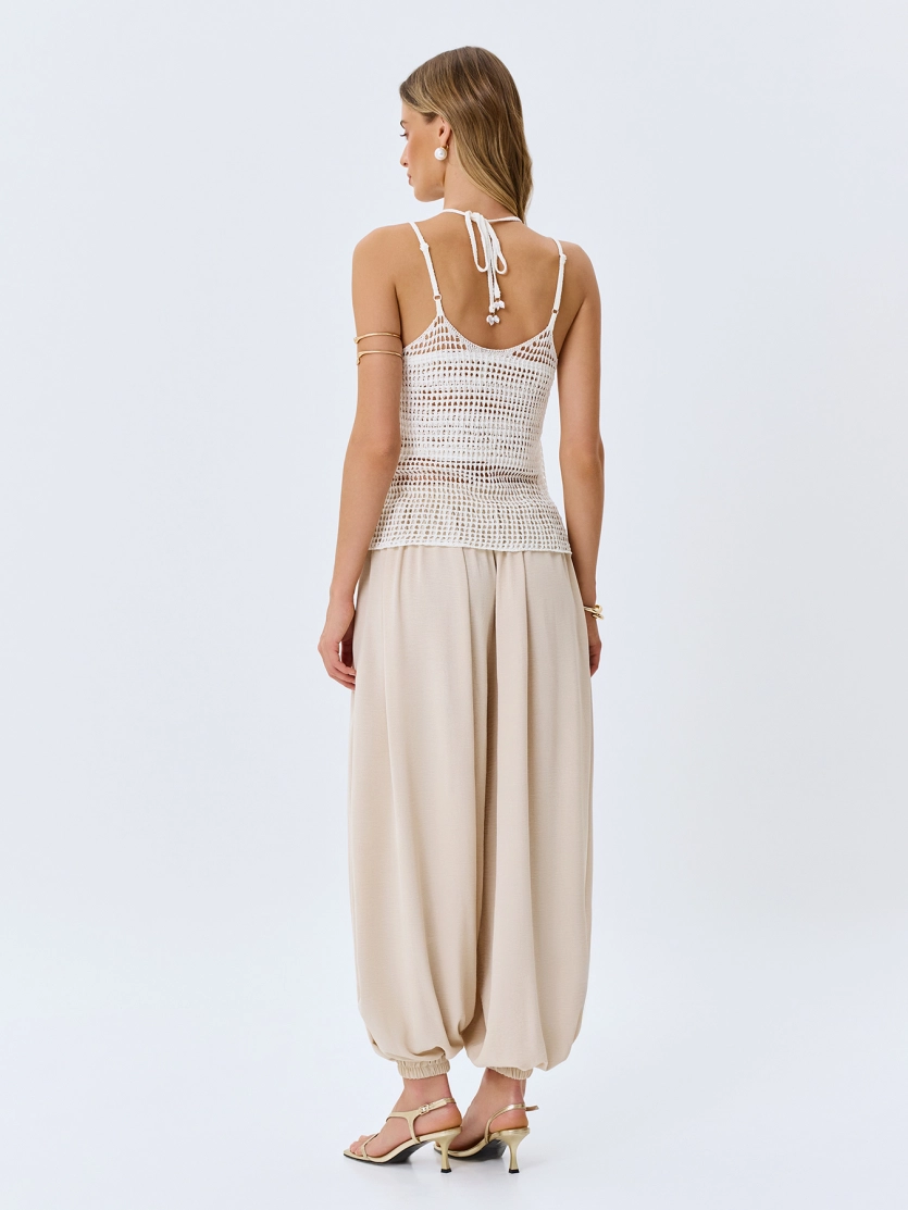 Хлопковые брюки-шаровары