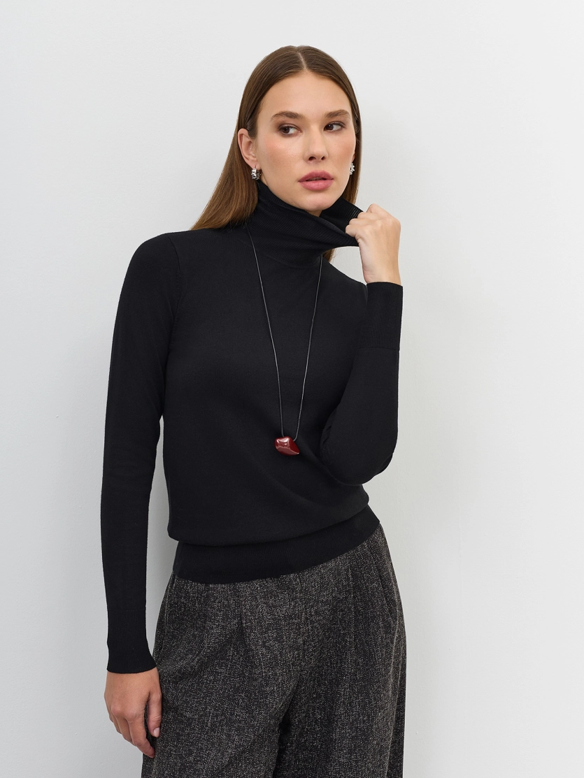 Базовая водолазка из смесовой вискозы