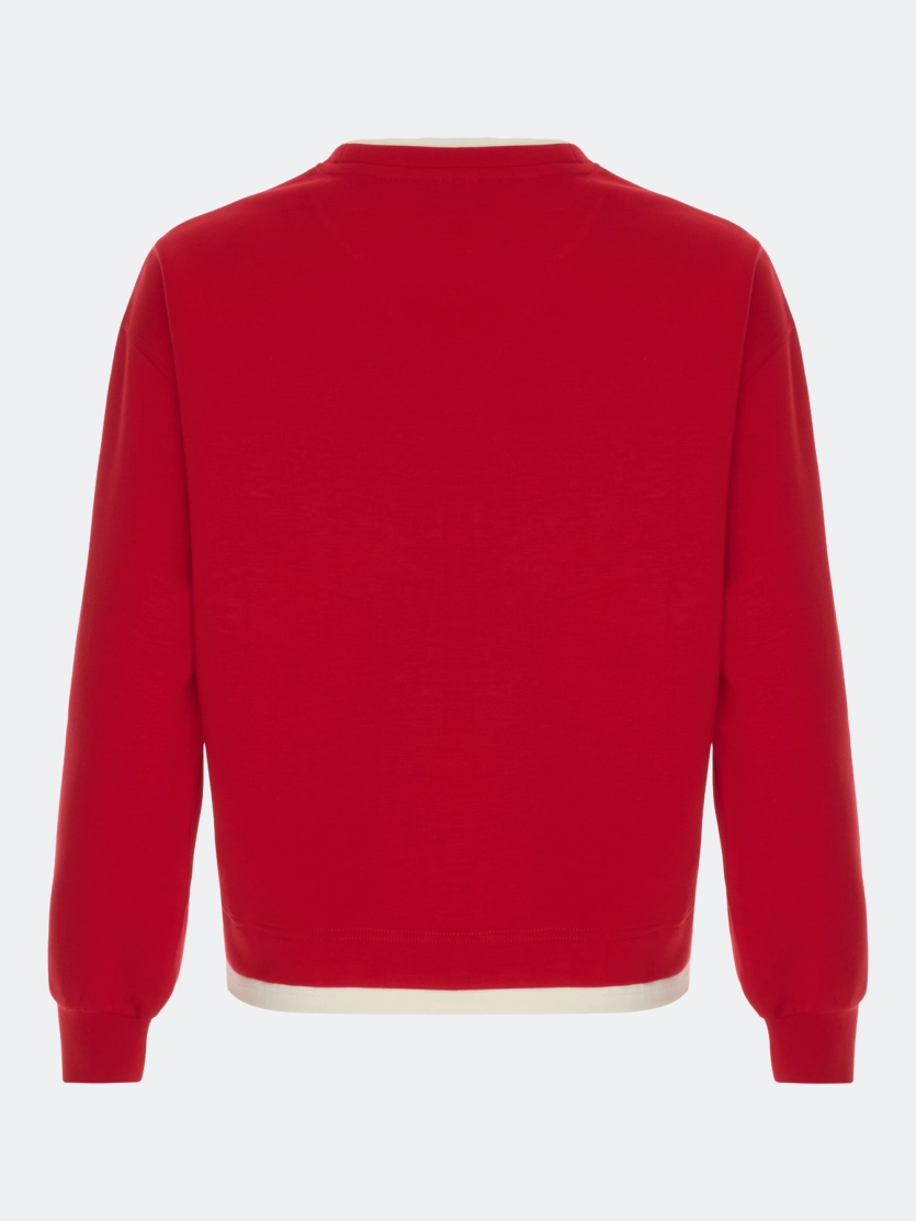 Яркий свитшот с контрастными акцентами