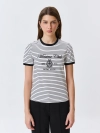 Футболка в полоску с вышивкой