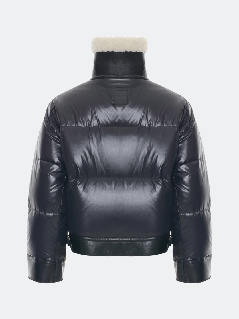 Комбинированная куртка с овчиной