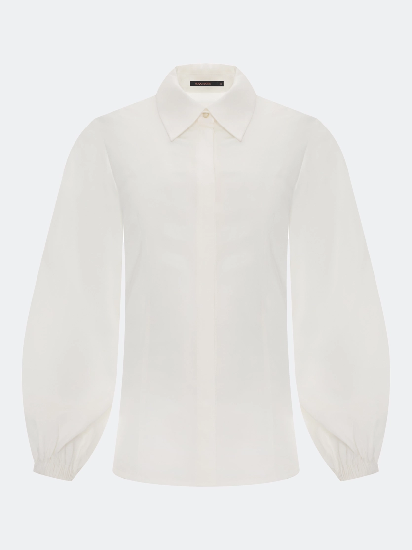 Блузка с объемными рукавами