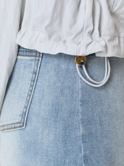 Жакет из тенселя с высоким воротником