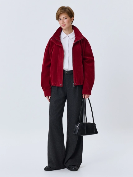 Oversize бомбер из искусственной замши