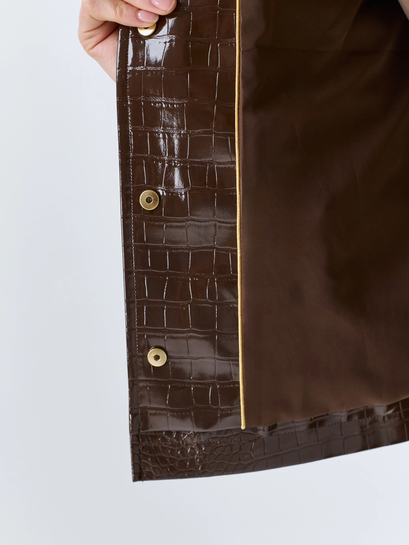 Жакет из фактурной искусственной кожи 