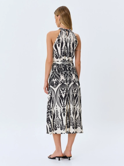 Платье-миди с этническим принтом