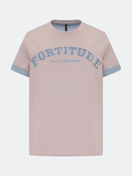 Прямая футболка в стиле "College"