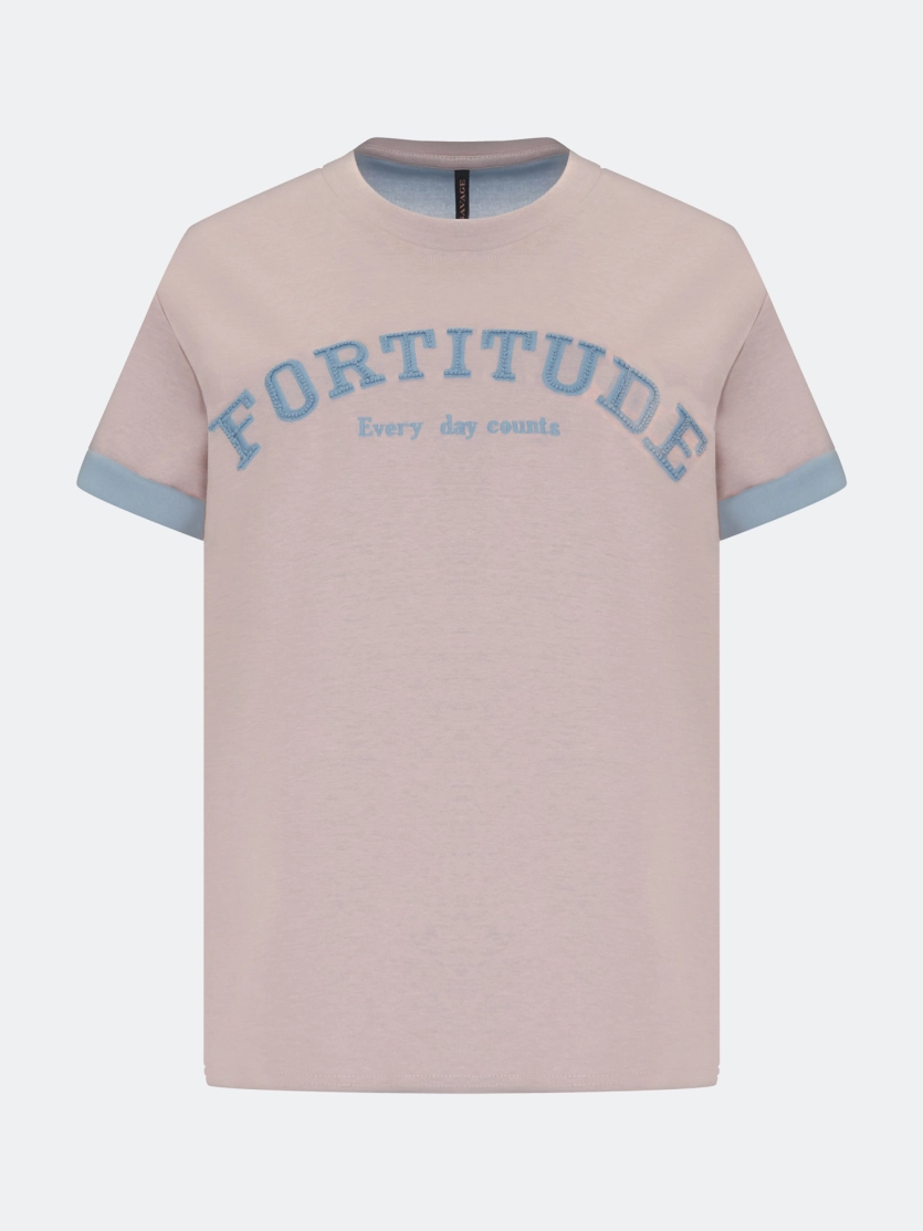 Прямая футболка в стиле "College"