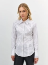 Приталенная рубашка в тонкую полоску