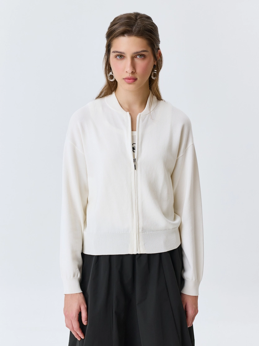 Вязаный бомбер 