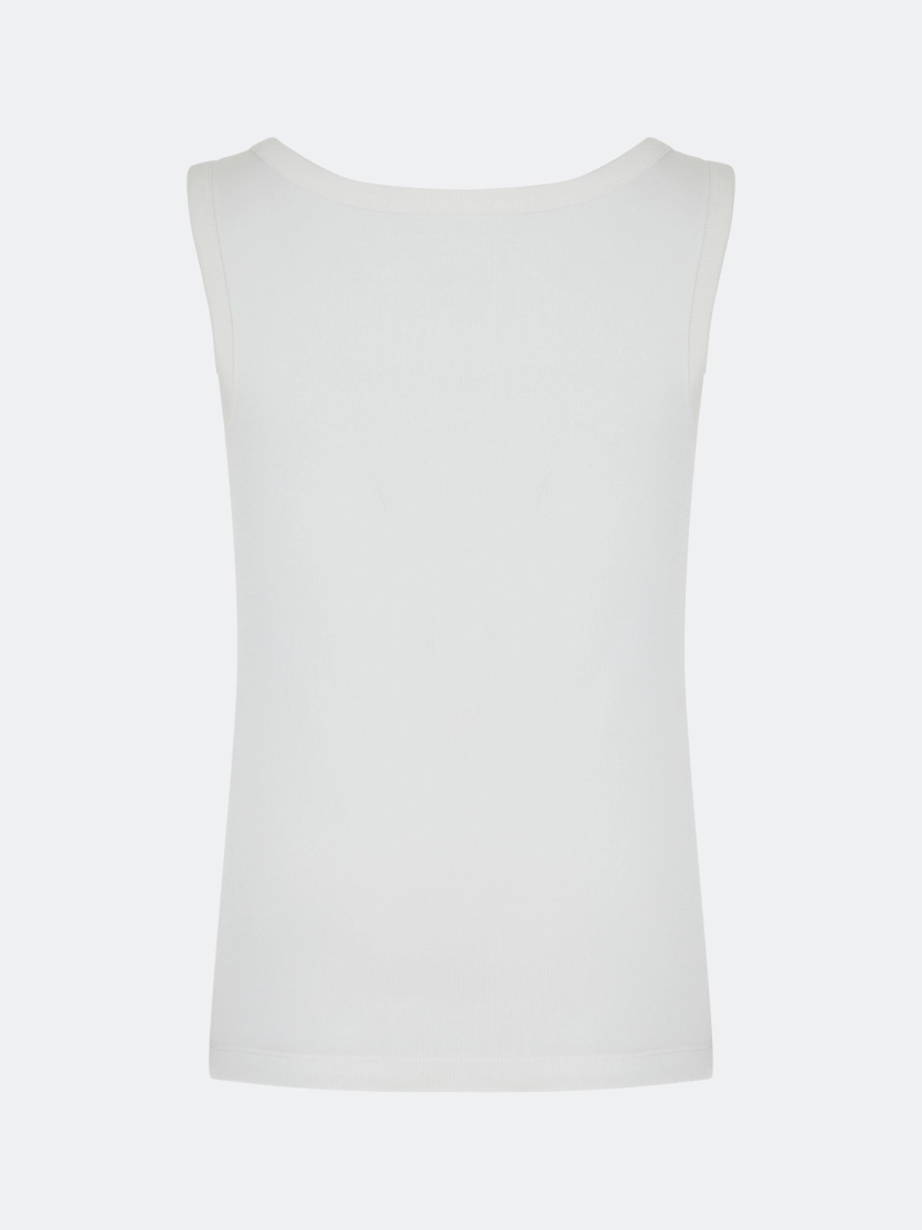 Хлопковый топ с графичной вышивкой