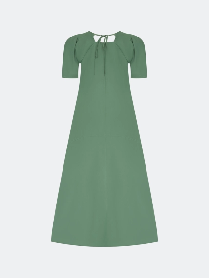 Платье А-силуэта с деталью на спинке