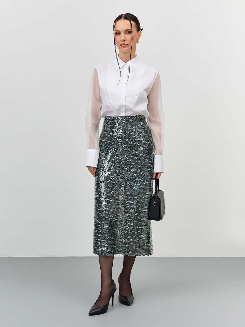 Мерцающая юбка с пайетками