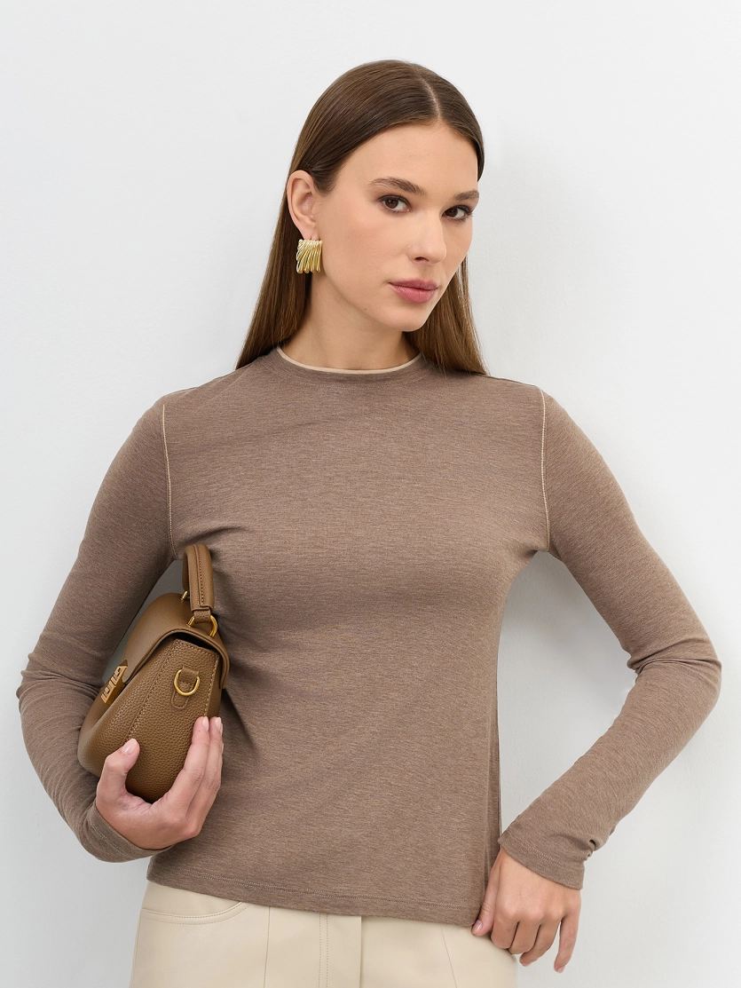 Тонкий лонгслив из модала