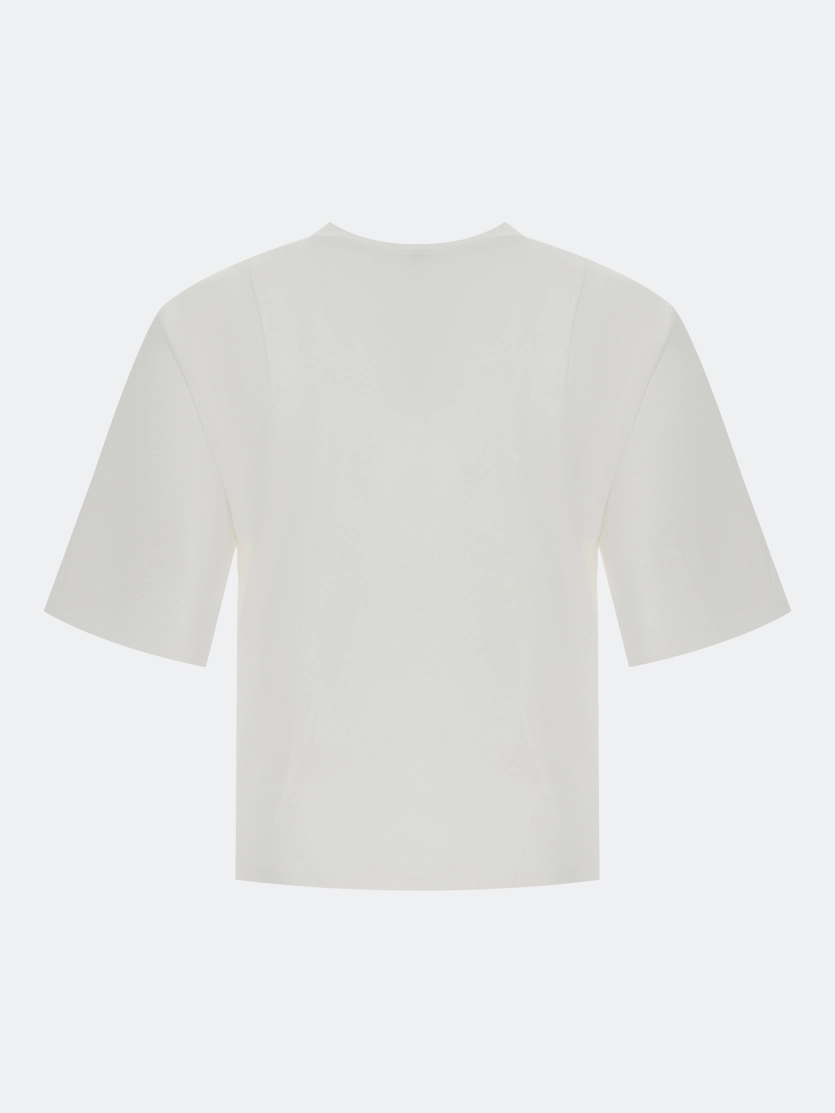 Джемпер с рельефами на плечах