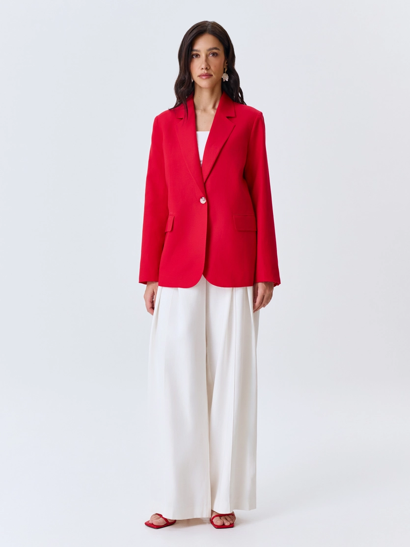 Широкие брюки с акцентными складками