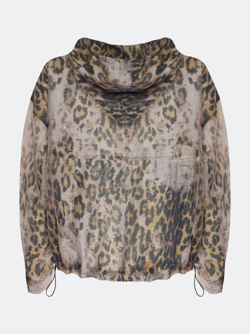 Худи из тенселя с принтом