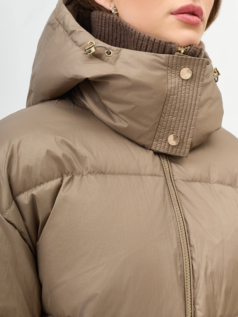 Куртка из нейлона с метализированным эффектом