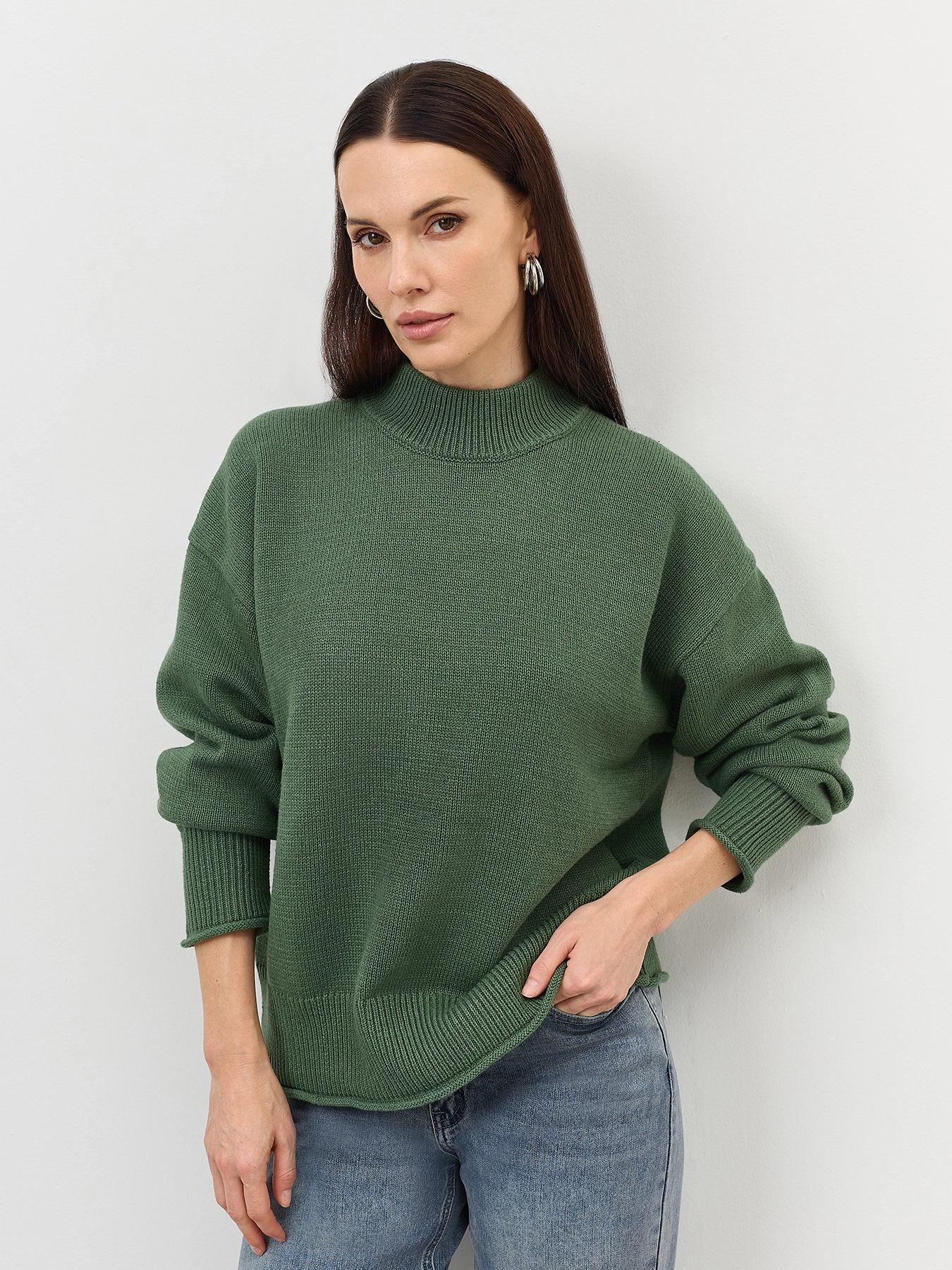 Вязаный джемпер из смесового хлопка SAVAGE