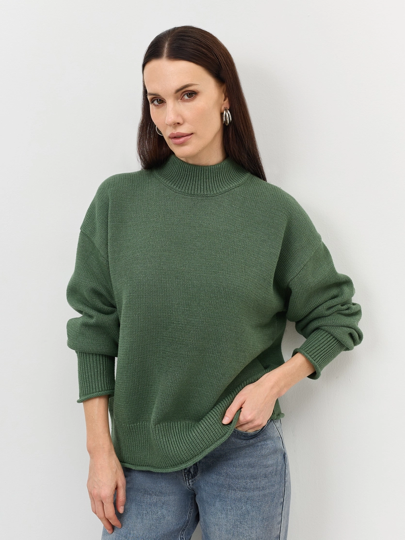 Вязаный джемпер из смесового хлопка