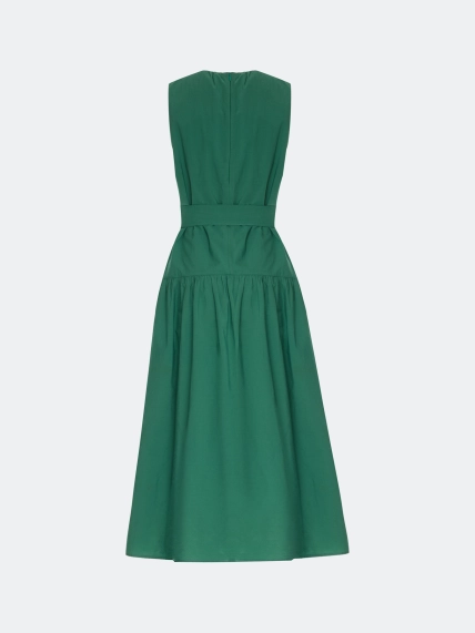 Яркое платье-миди из хлопка