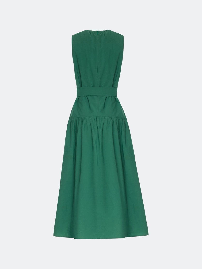 Яркое платье-миди из хлопка