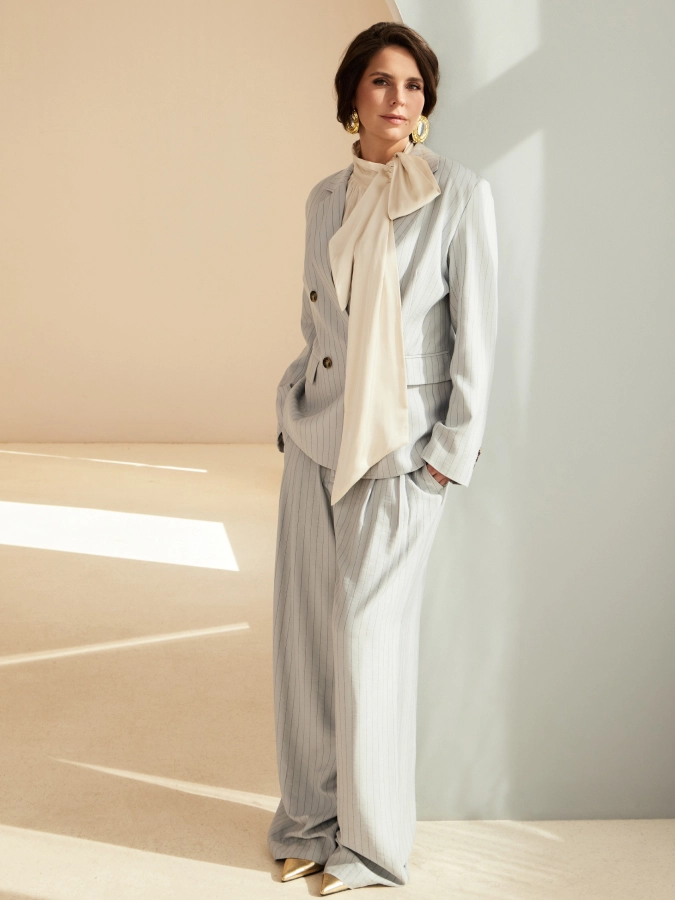 Широкие брюки в тонкую полоску SAVAGE