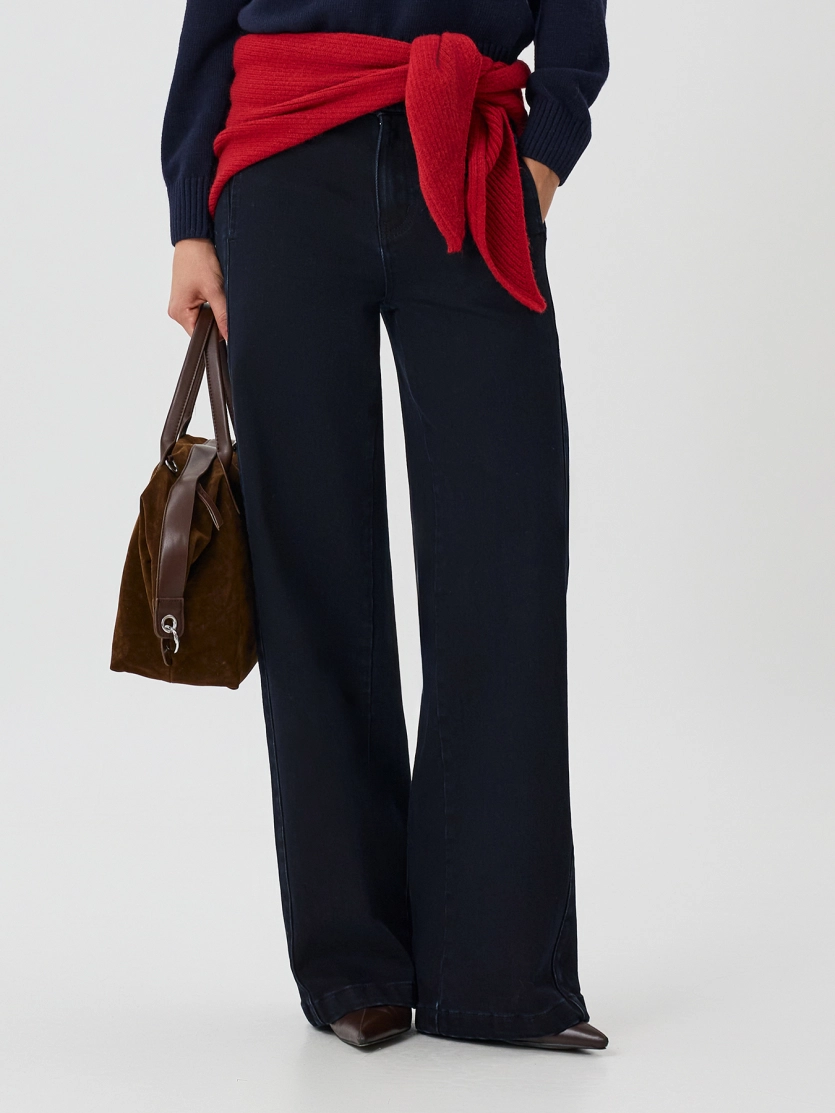 Утепленные джинсы Wide leg