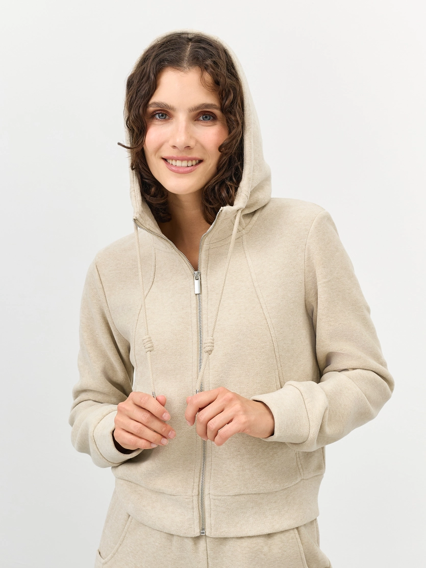 Теплый укороченный худи