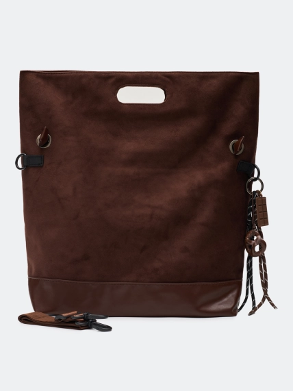 Cумка в стиле бохо из искусственной замши