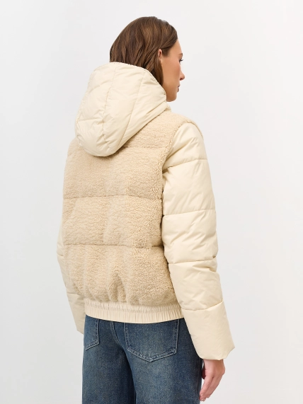 Комбинированная куртка с искуственным мехом