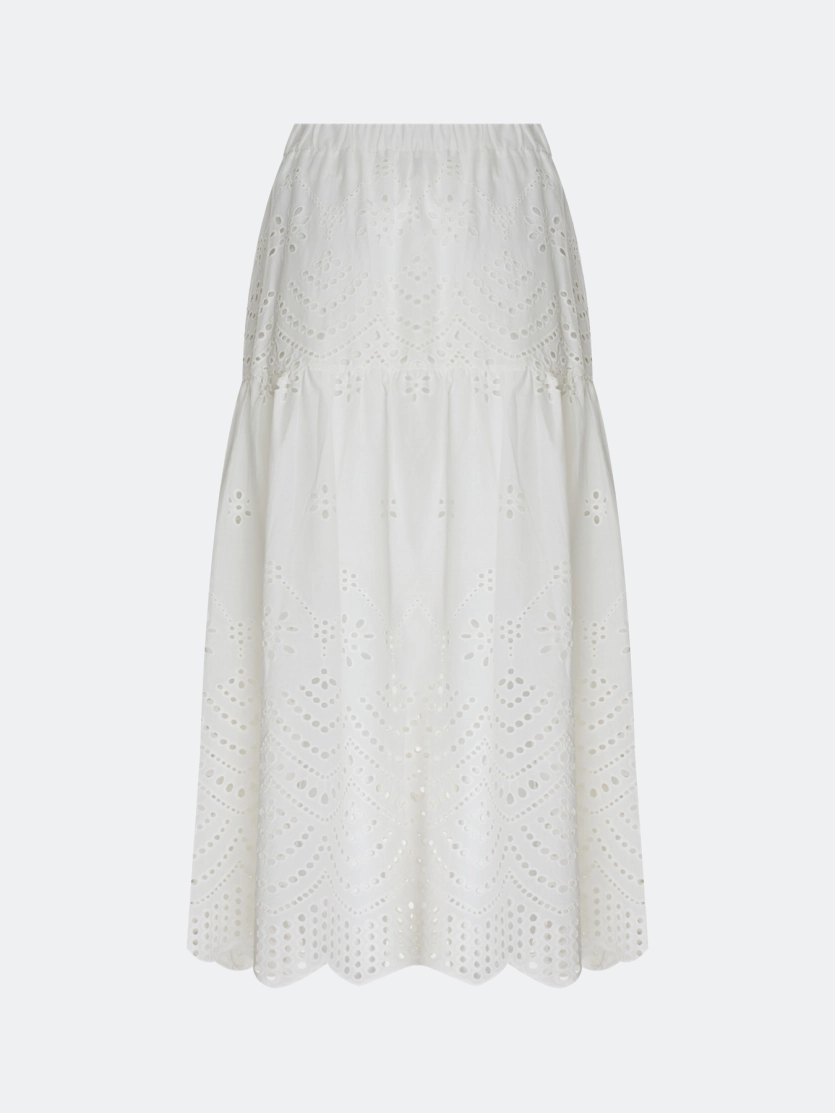 Ажурная юбка из хлопкового шитья