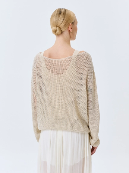 Ажурный комбинированный джемпер