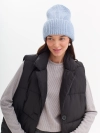 Вязаная шапка с отворотом