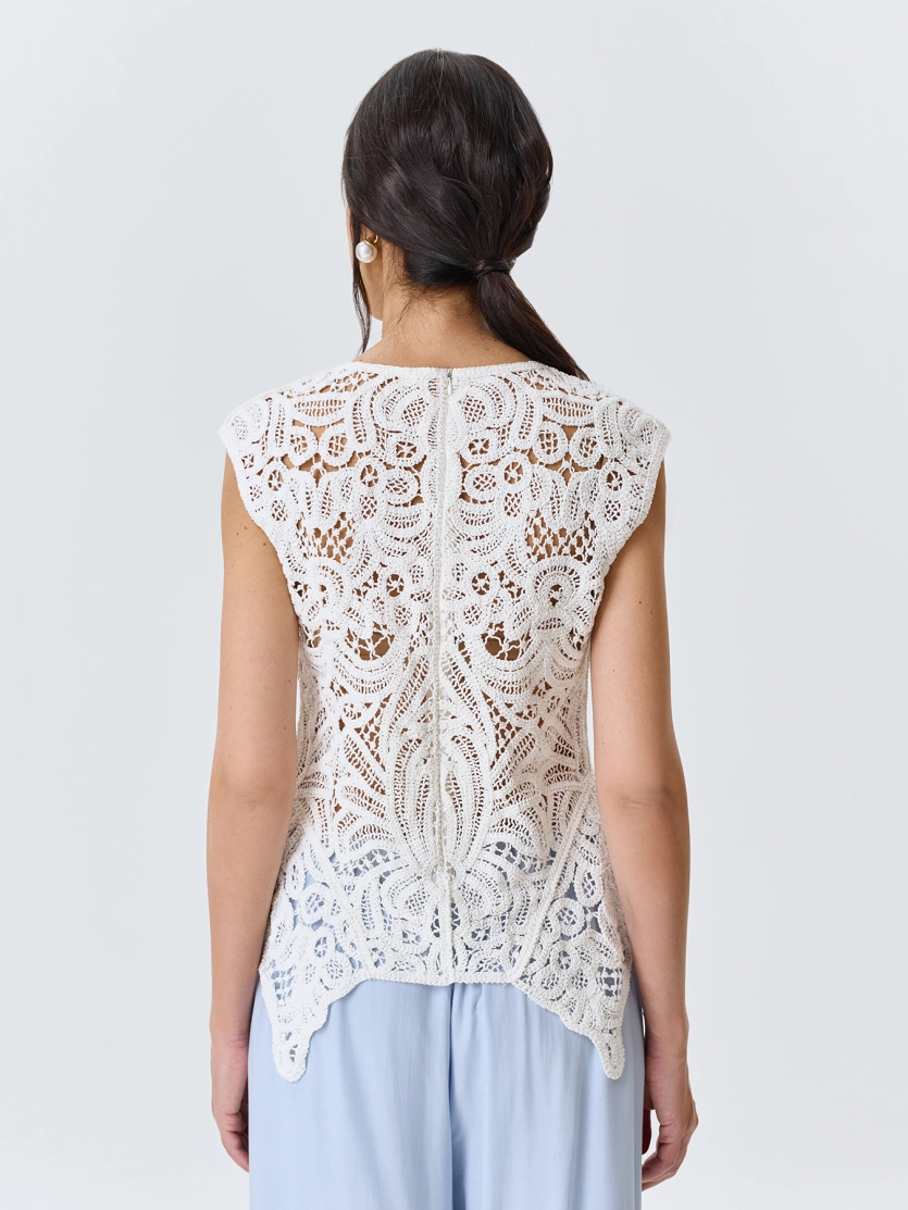 Ажурный кружевной топ