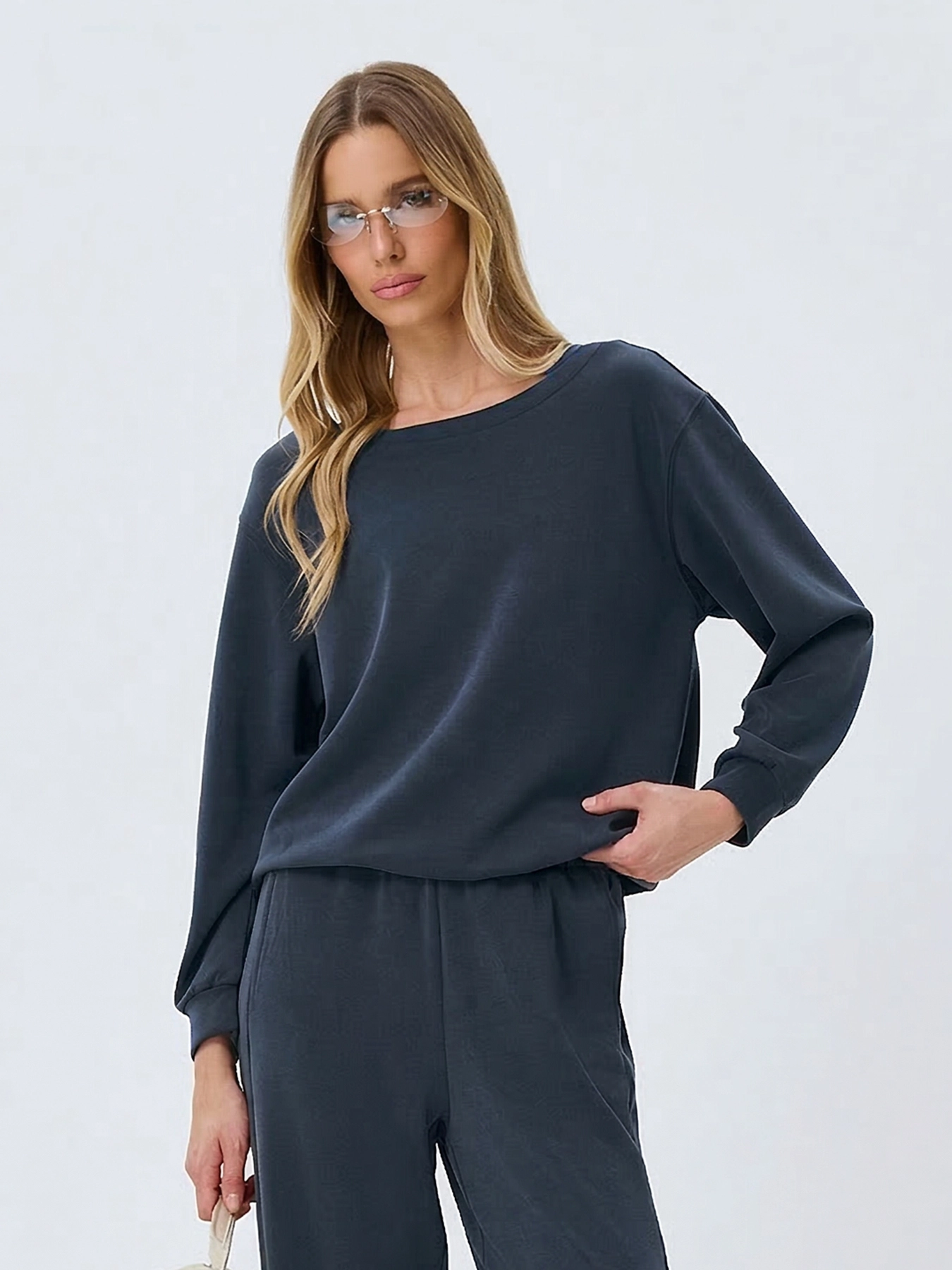 Свитшот из модала с внутренним топом SAVAGE