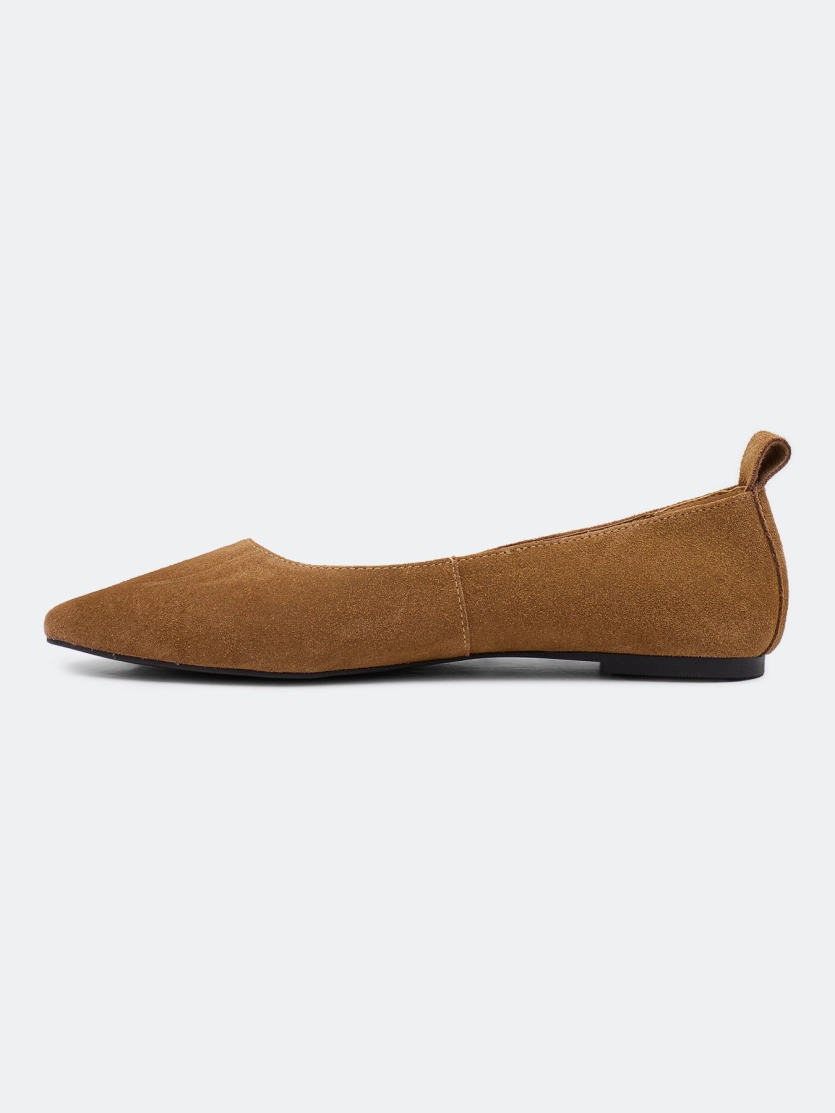 Балетки из натуральной замши