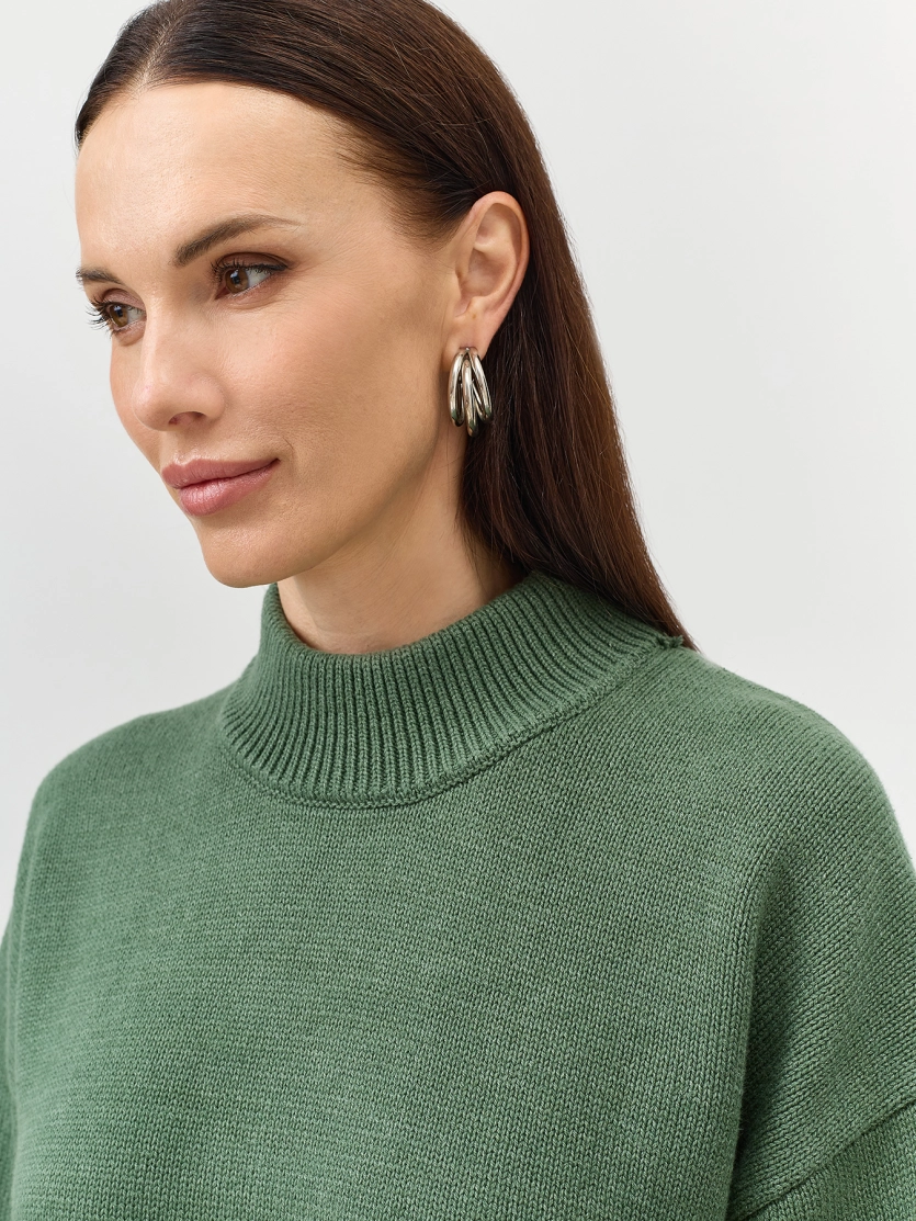 Вязаный джемпер из смесового хлопка