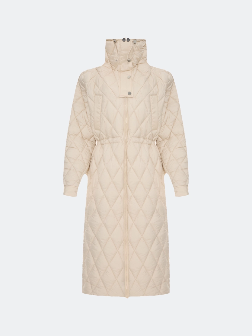 Легкое пальто с акцентным воротником