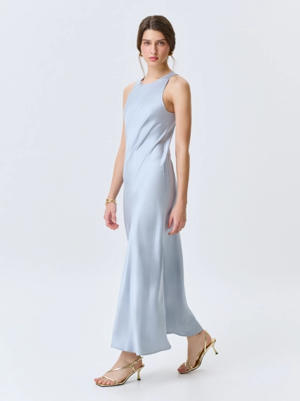 Сатиновое платье из смесовой вискозы