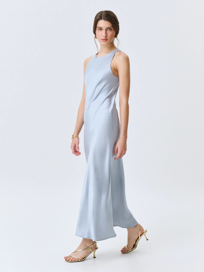 Сатиновое платье из смесовой вискозы